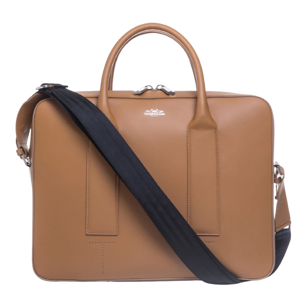 Tramontano Professionele leren schoudertas T Brown Dames