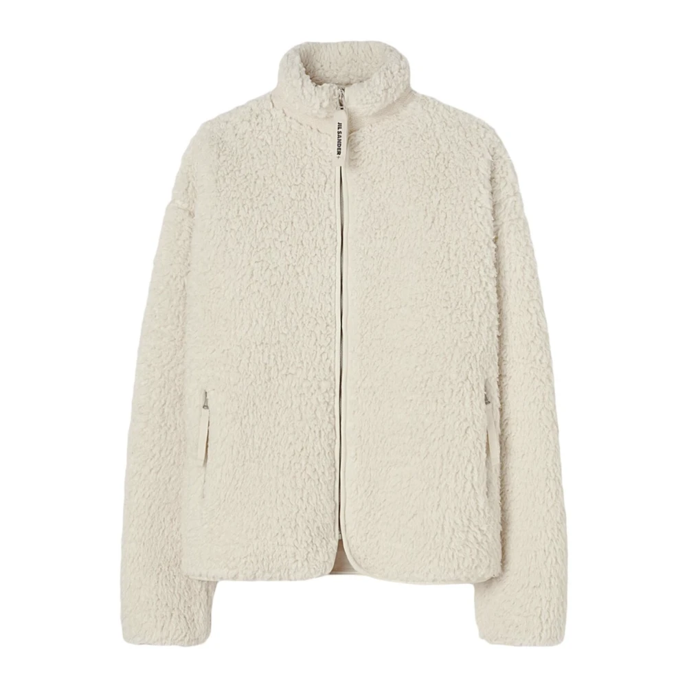 Jil Sander Eierschaal Rits Sweater Beige Dames