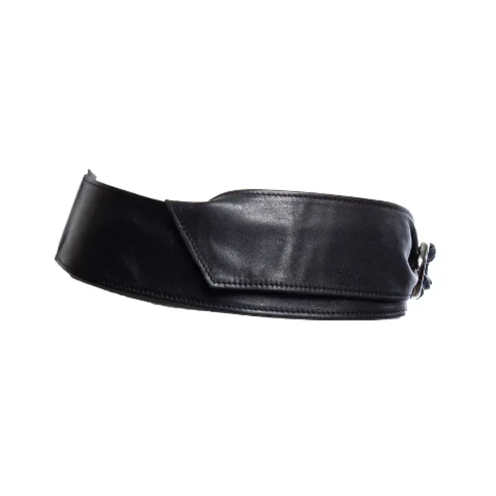 Armani Pre-owned Leather belts Black Dames