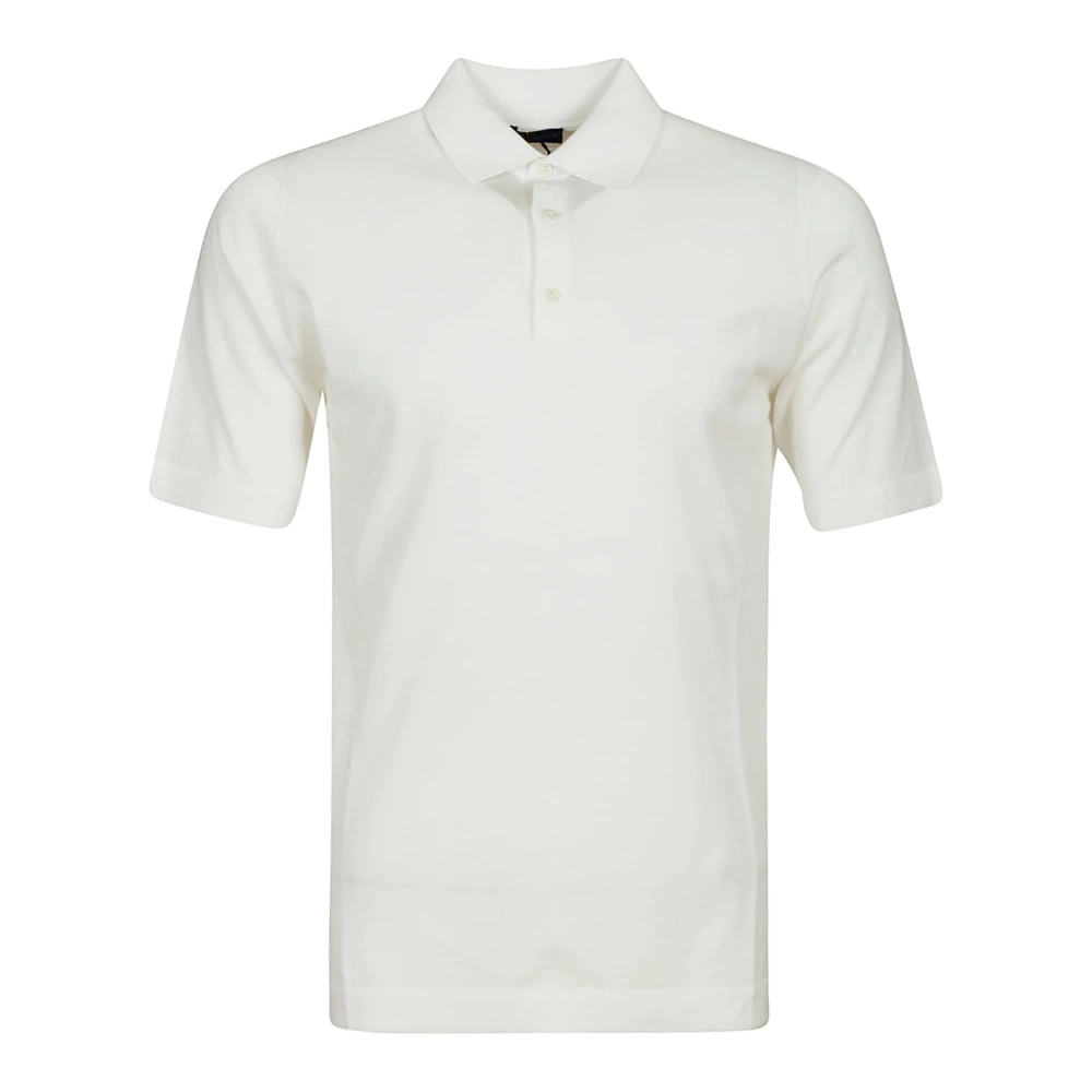 Hindustrie Witte Katoenen Poloshirt met Drie Knopen White Heren