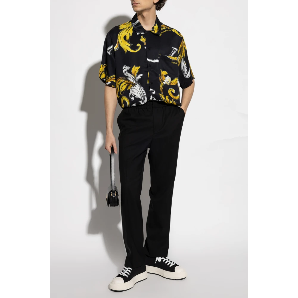 Versace Jeans Couture Shirt met logo Black Heren