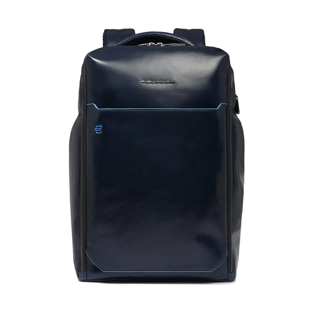 Piquadro Mannelijk Blauw Personaliseerbare Laptop Rugzak 15.6"