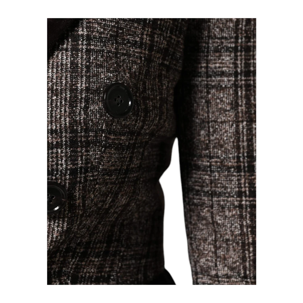 Dolce & Gabbana Geruite Geknipte Blazer Model Jkt3275 Brown Dames