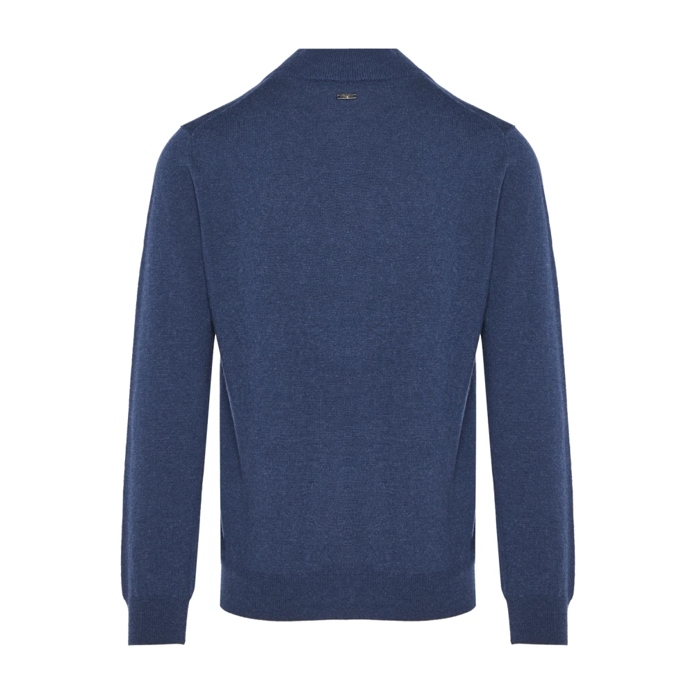 Corneliani Luxe Wol Kasjmier Vest Blue Heren