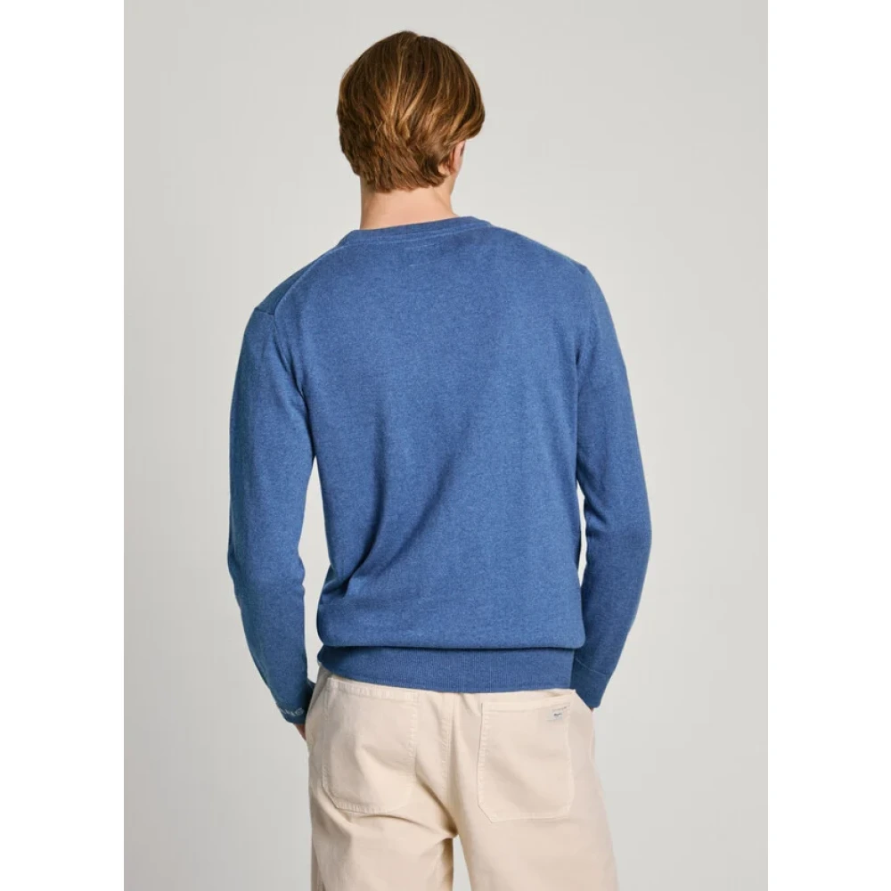 Pepe Jeans Regular Fit Katoen Wol Kasjmier Trui Blue Heren