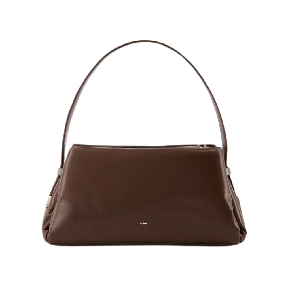 Osoi Choco Brown Leren Schoudertas Brown Dames