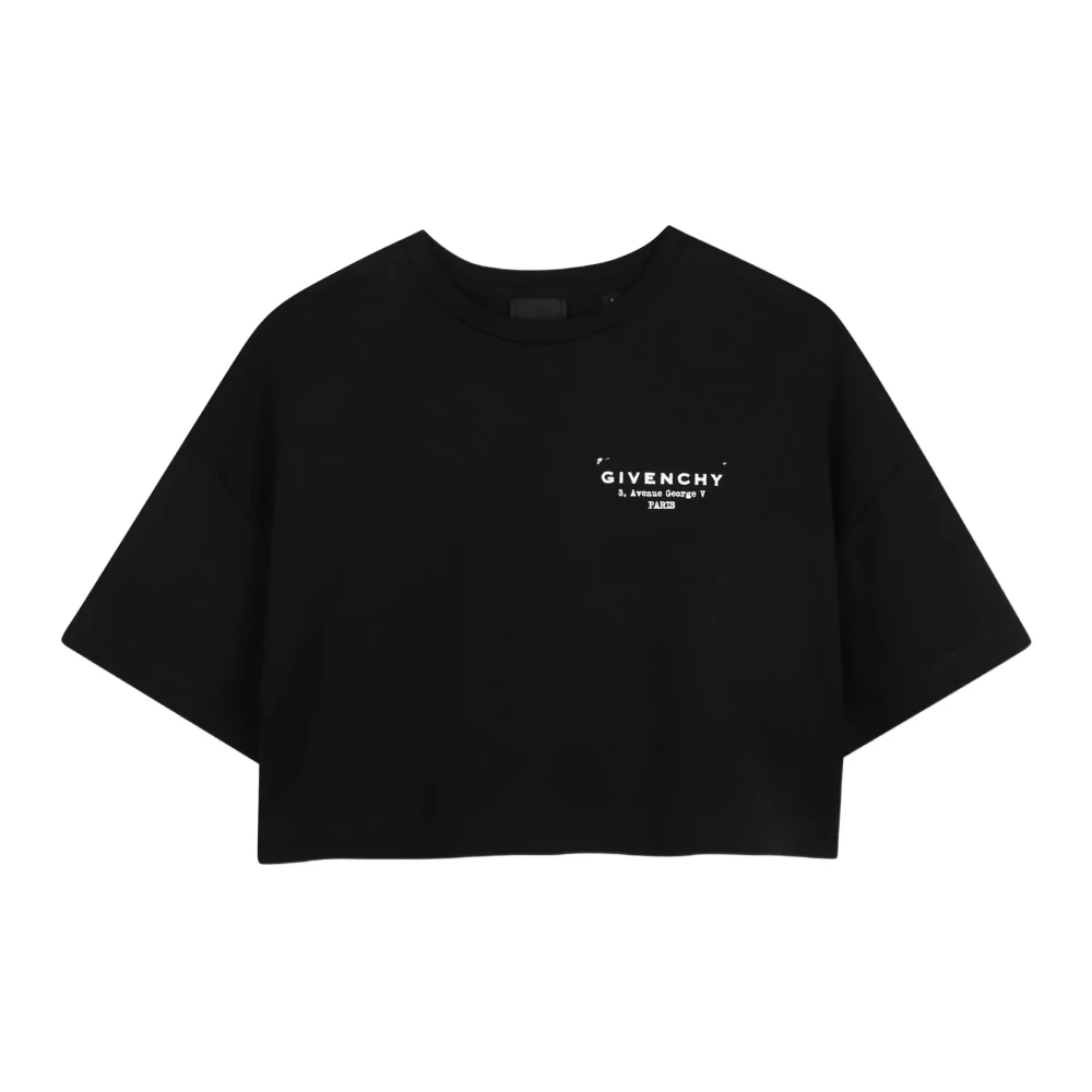 Givenchy Black Kids Short Sleeve T-Shirts, Female, 4 Y, Logo Cotton Jersey T-Shirt
