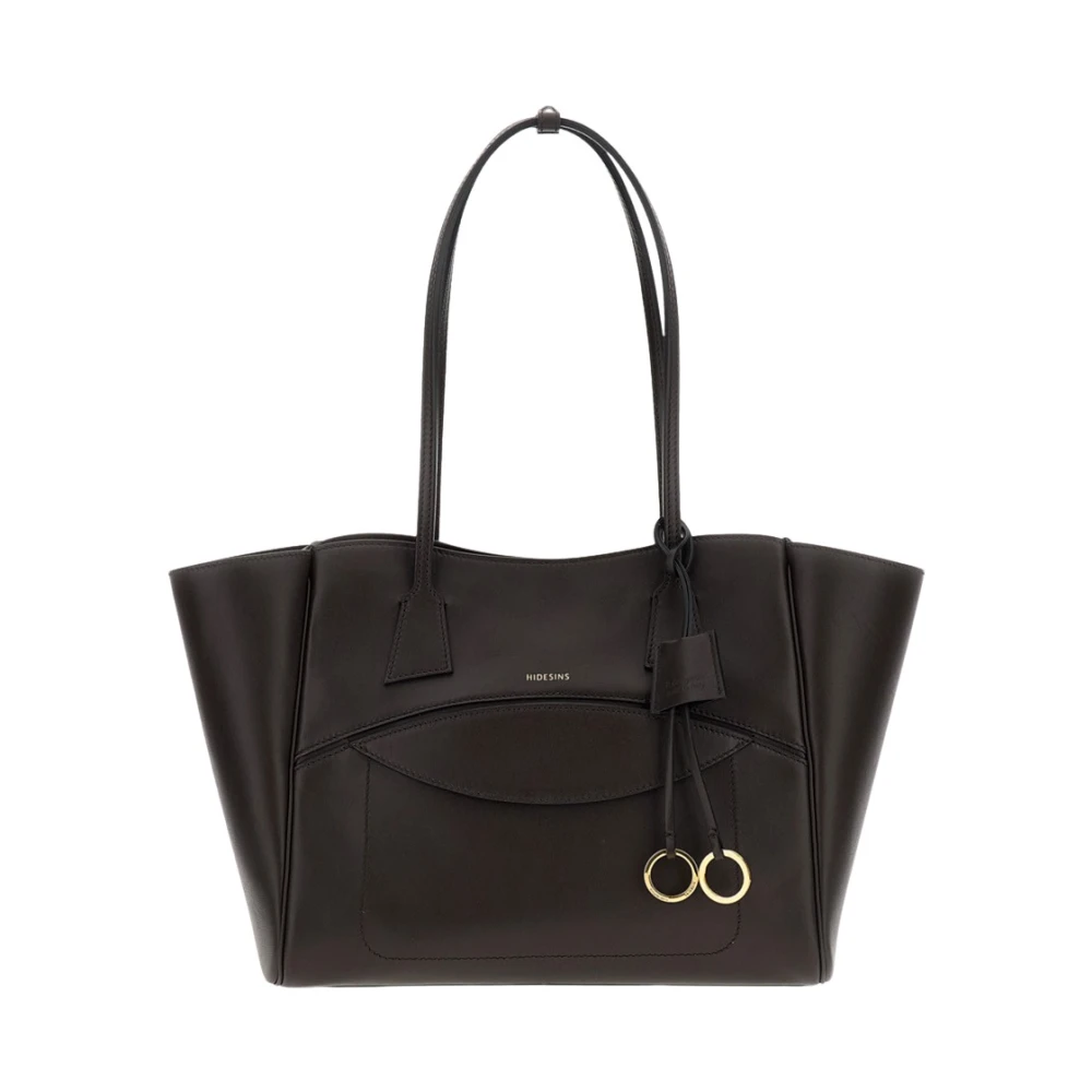 Hidesins , Shopping Bags, Female, Brown, One Size, Structured Top Handle Tote Bag