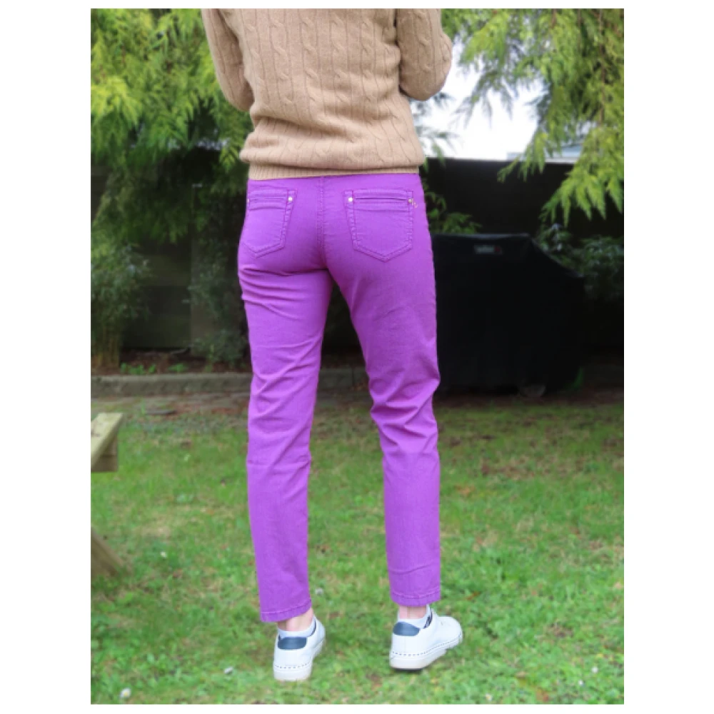 Islow Clara Gestreepte Broek Purple Dames