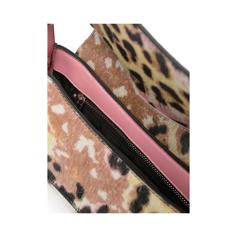 Diesel Dierenprint Schoudertas met Leren Rand Multicolor Dames
