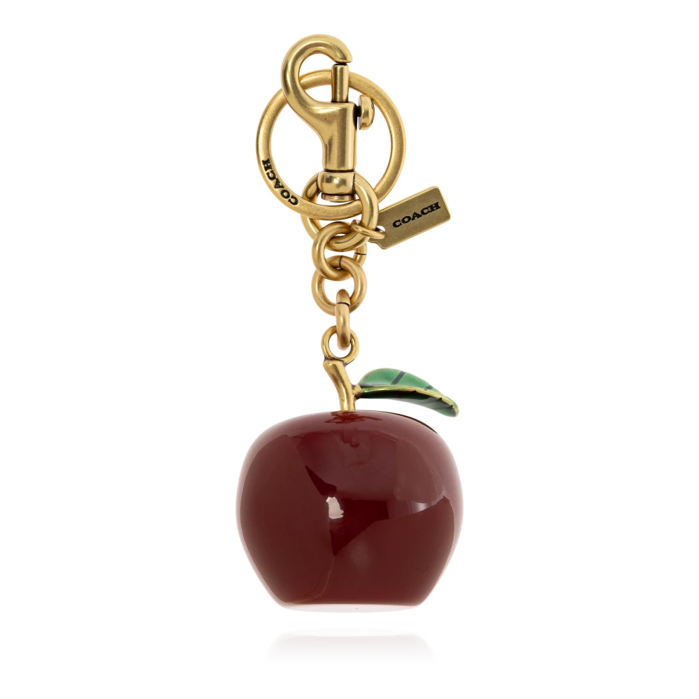 Coach Women's Red Keychains, One Size, Keychain With Charm