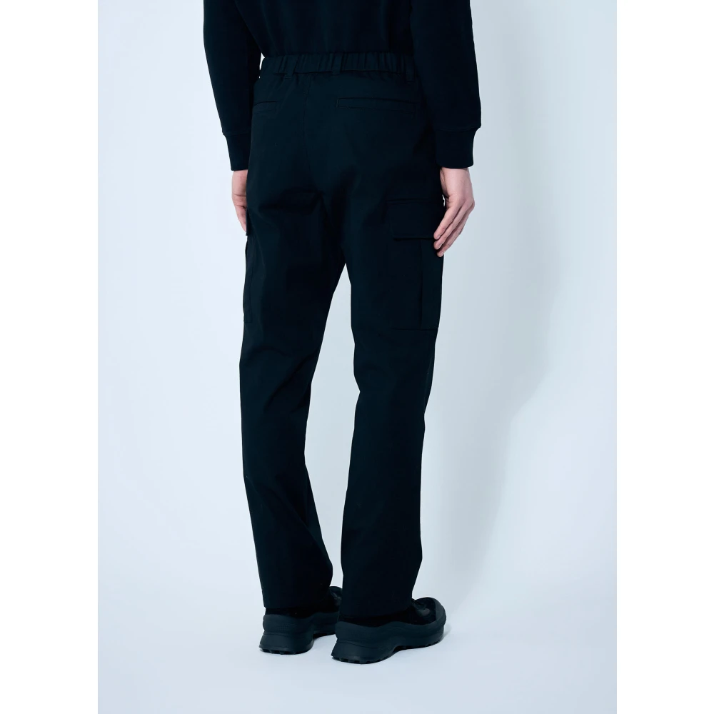 Moncler Katoenen Twill Cargo Broek Black Heren