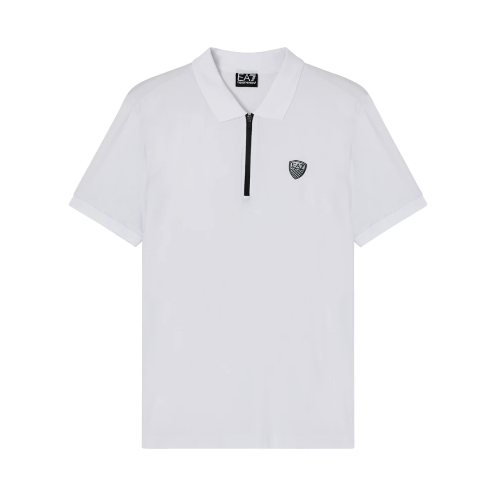 Emporio Armani Ea7 White Polo Shirts, Male, M, Polo Shirt