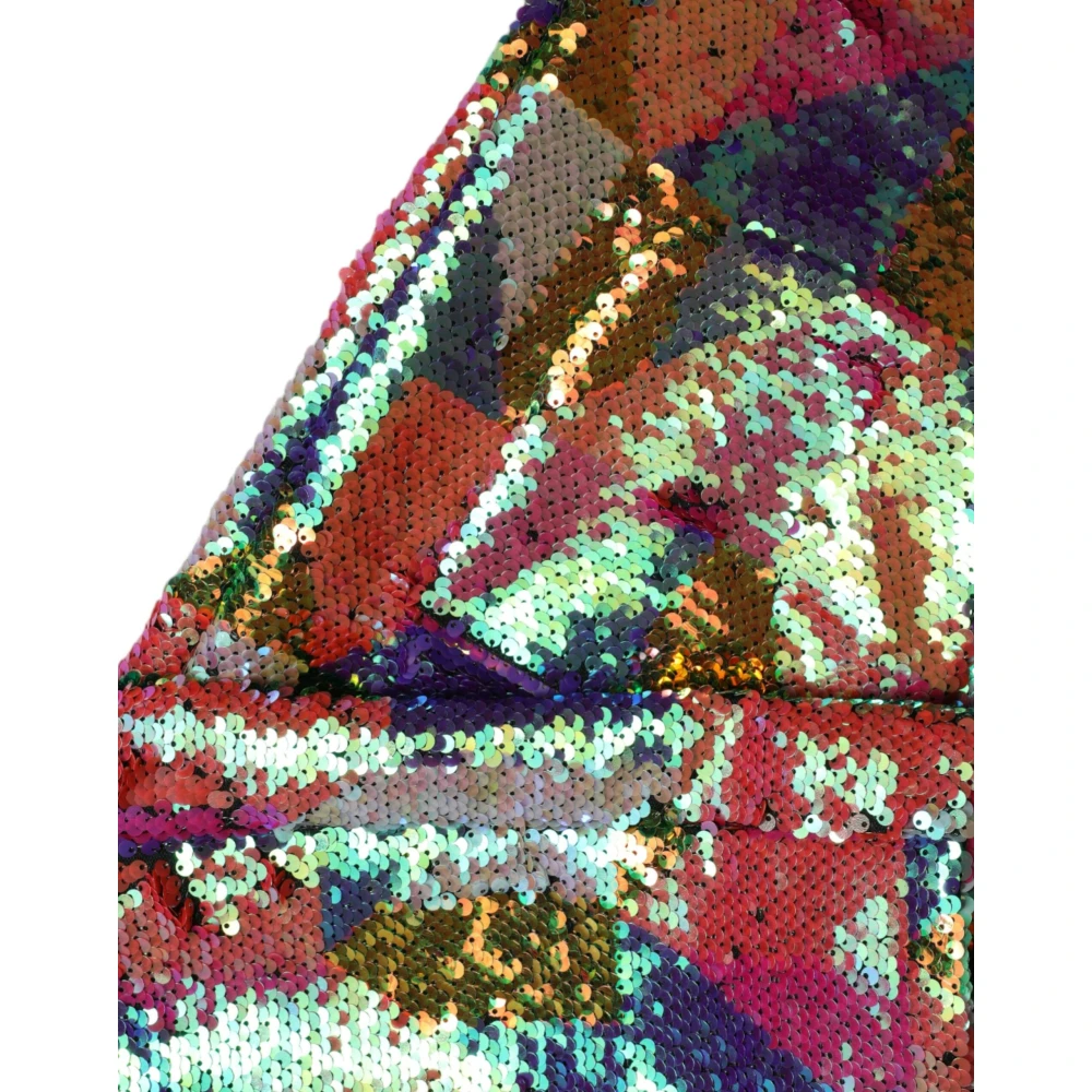 Dolce & Gabbana Pailletten Multicolor Lange Jas Multicolor Dames