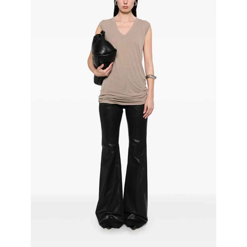 Rick Owens Zwarte High-Waisted Slim Fit Jeans Black Dames