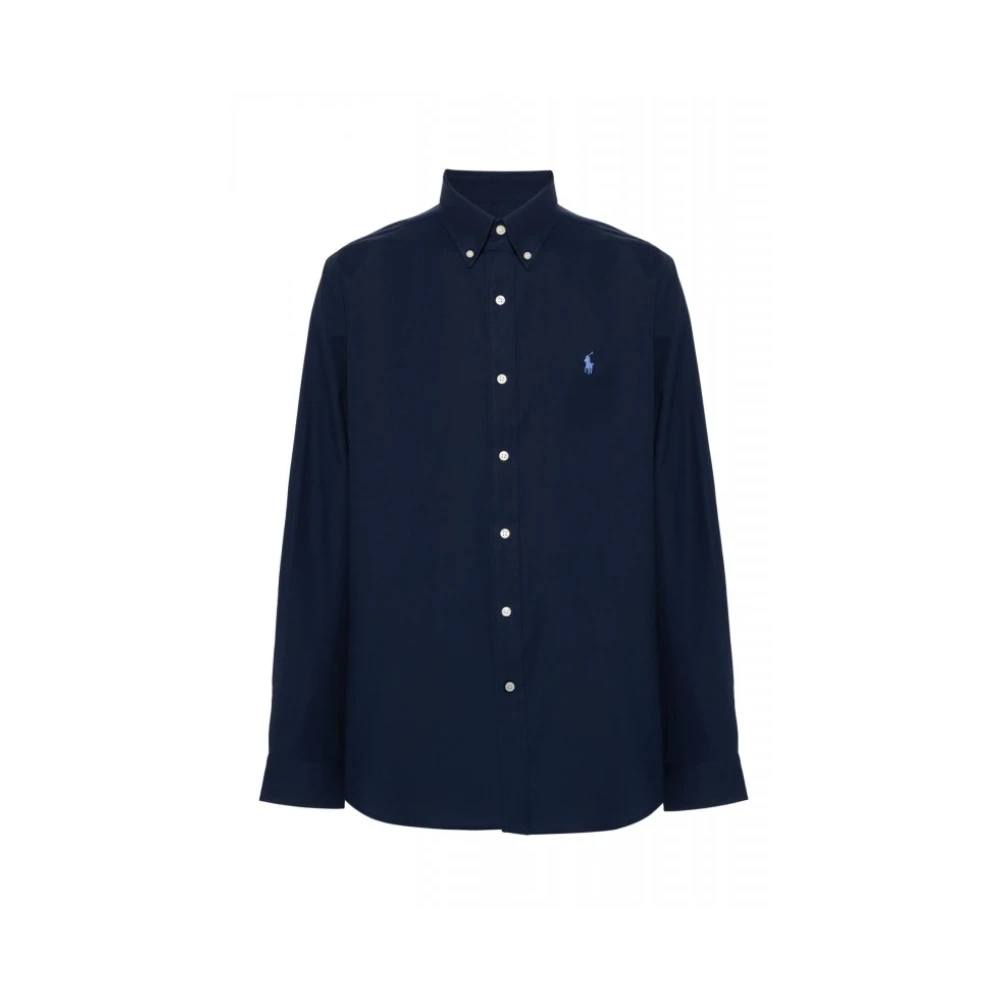 Ralph Lauren Uomo Blu Camicia Con Logo