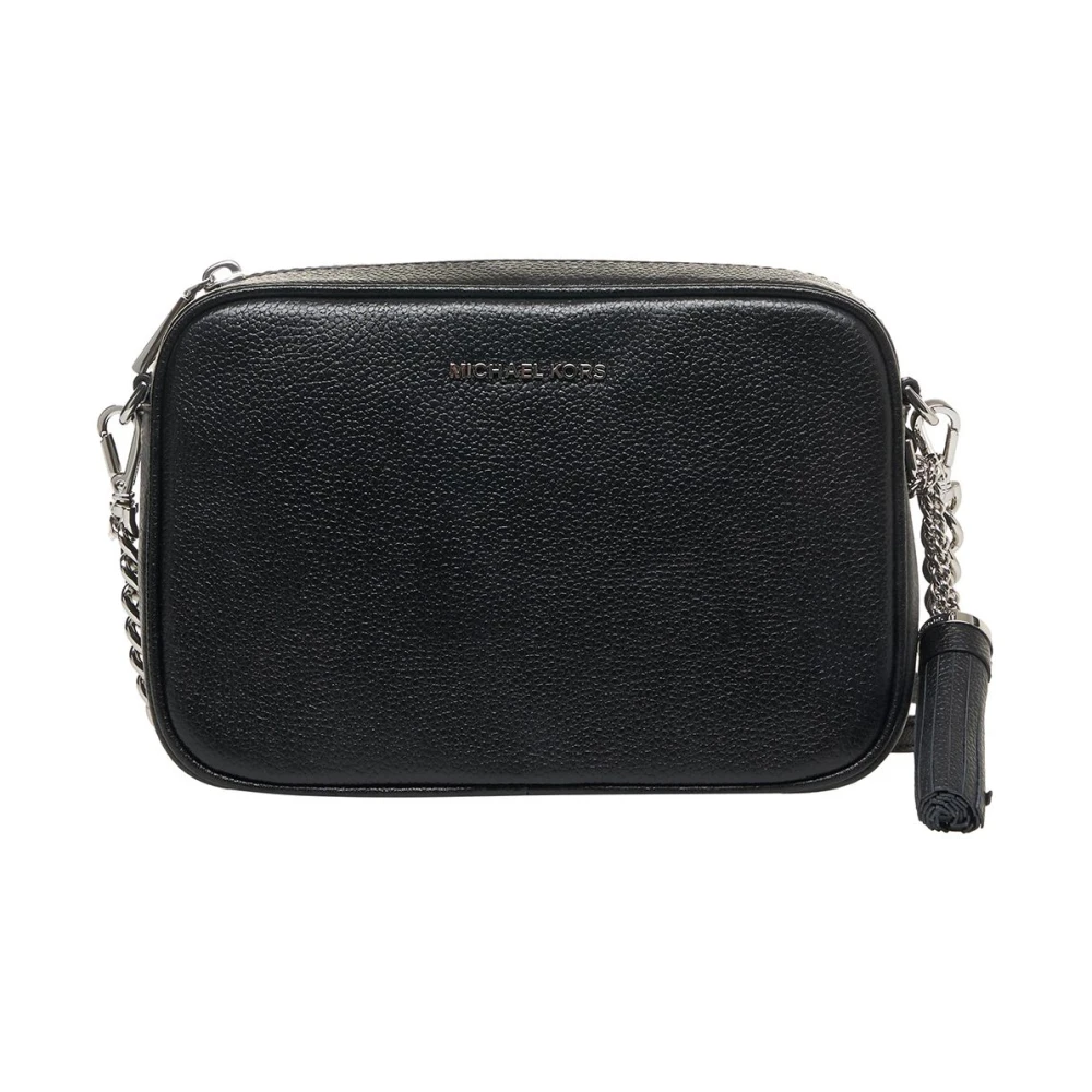 Michael Kors Zwarte leren schoudertas Ginny Black Dames