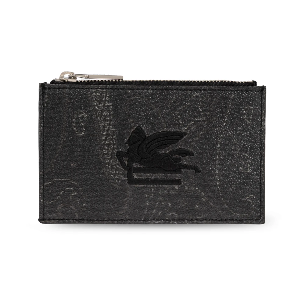 ETRO Arnica Leren Kaarthouder Zwart Black Dames
