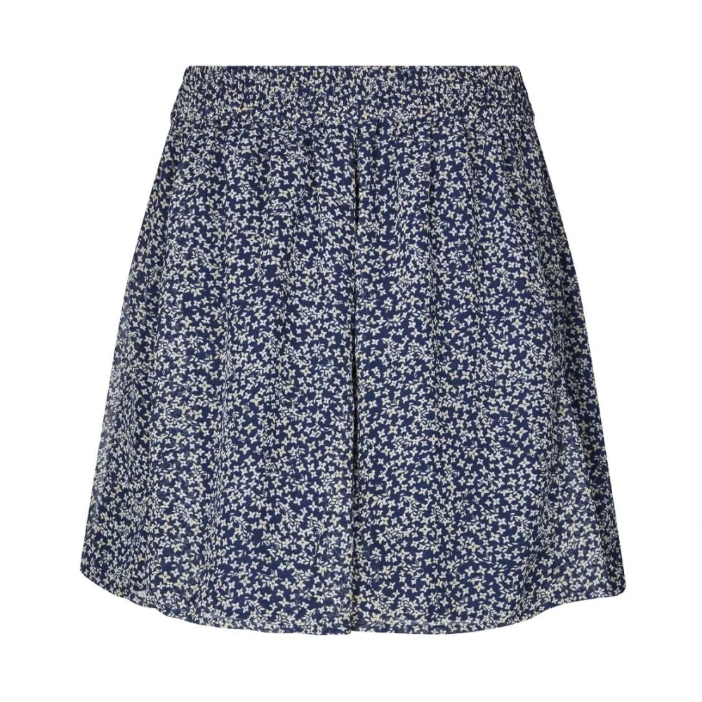 MbyM Blauwe Bloemenprint Korte Rok Ditte Blue Dames