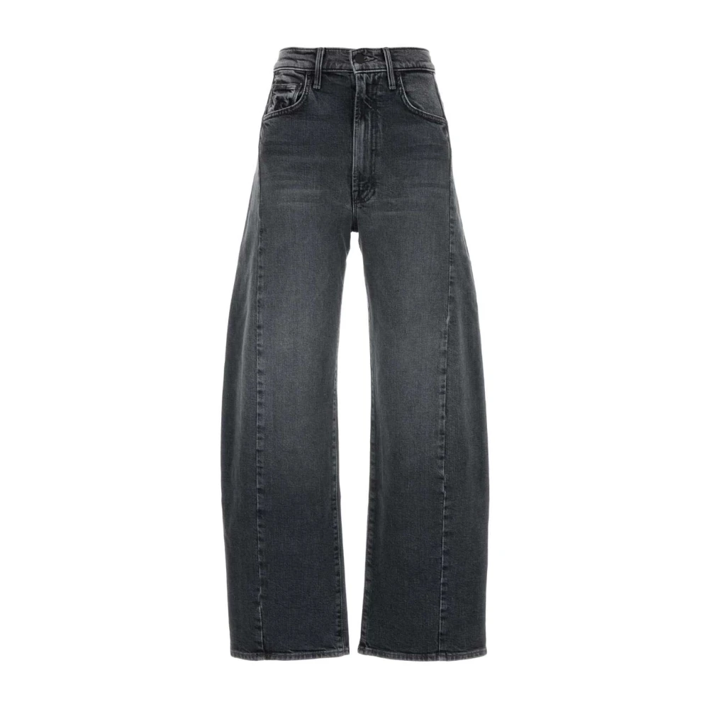 Mother Stretch Denim Half Pipe Flood Jeans Gray Dames