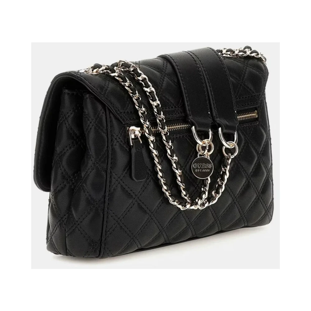 Guess Modieuze Schoudertassen met Meerdere Compartimenten Black Dames