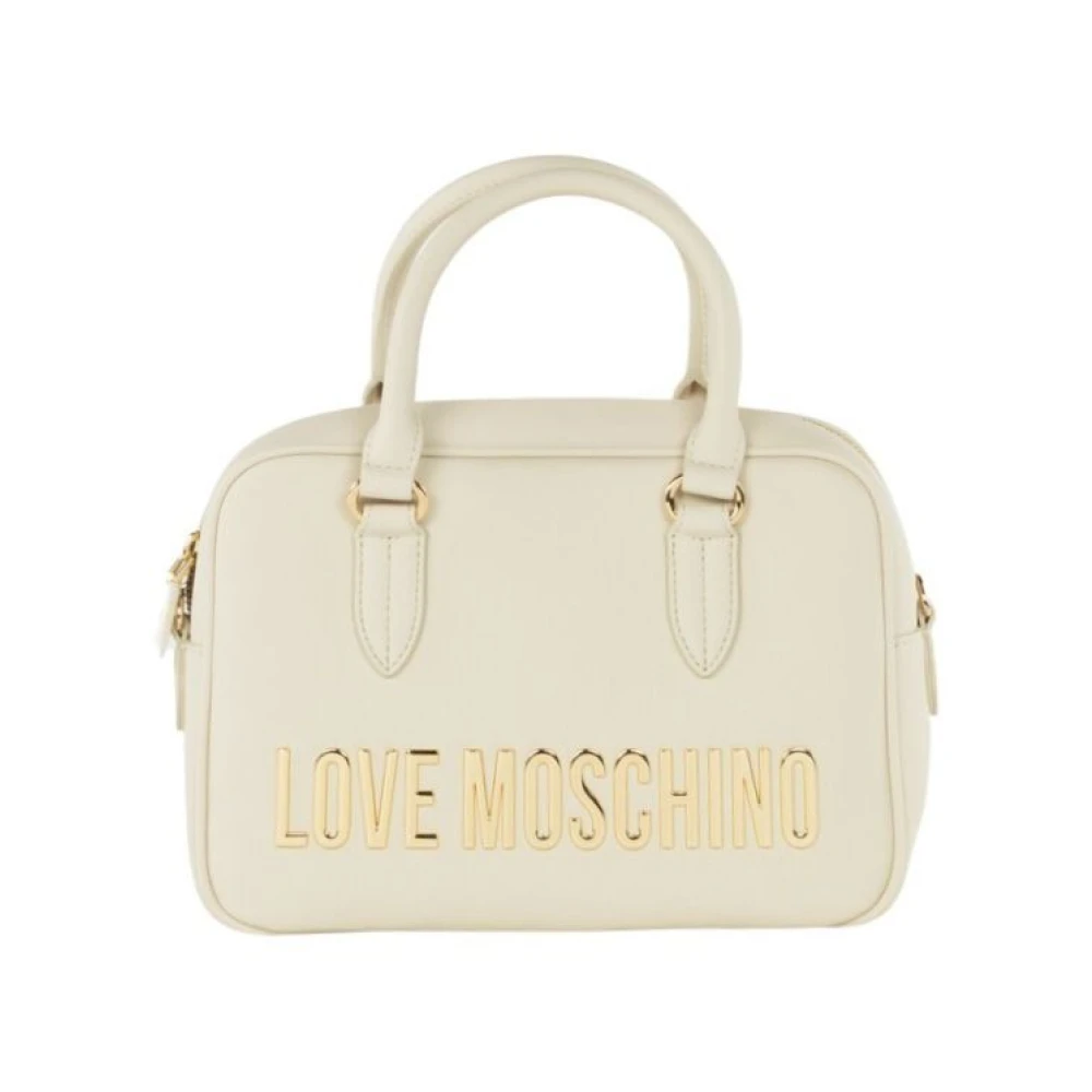 Love Moschino Grijze PU Schoudertas White Dames