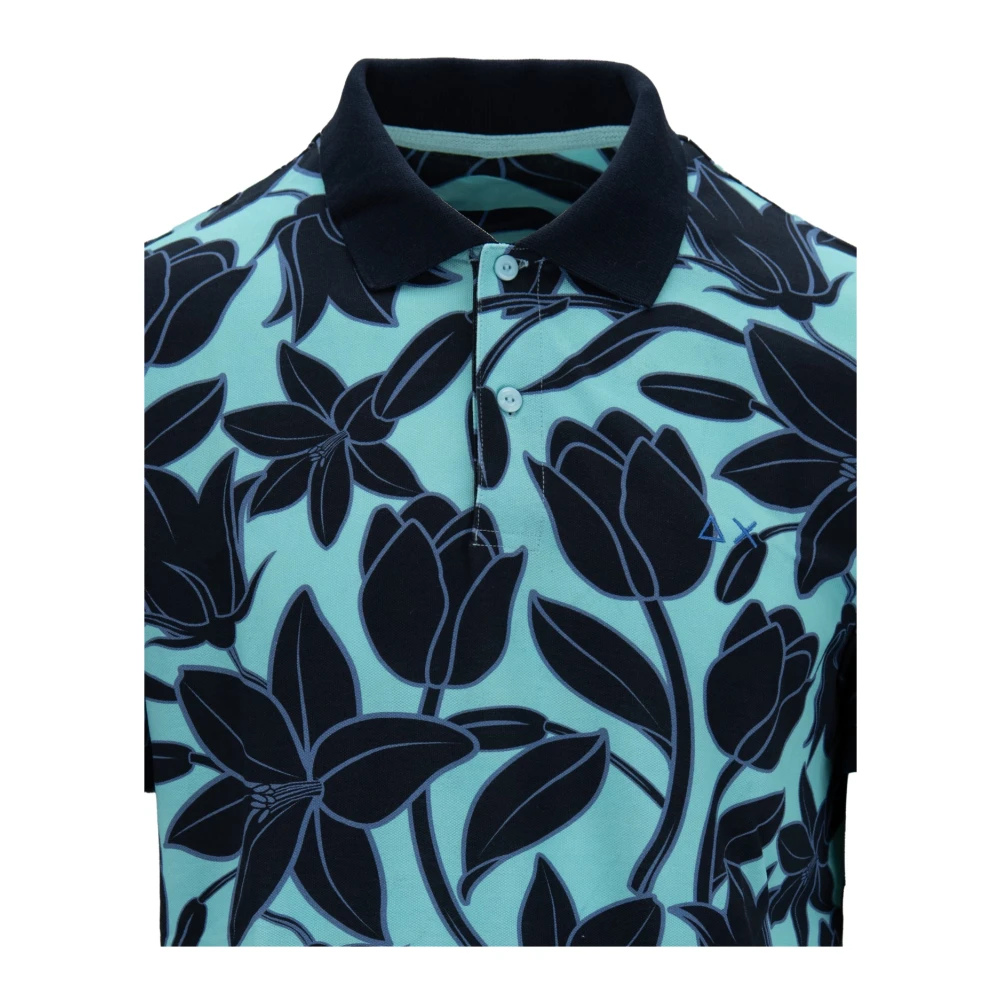 Sun68 Heren Bloemen Polo Shirt Multicolor Heren