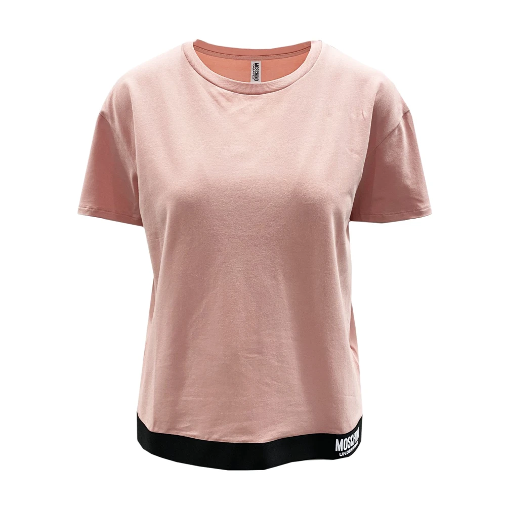 Moschino Statement Logo T-Shirt Pink Dames