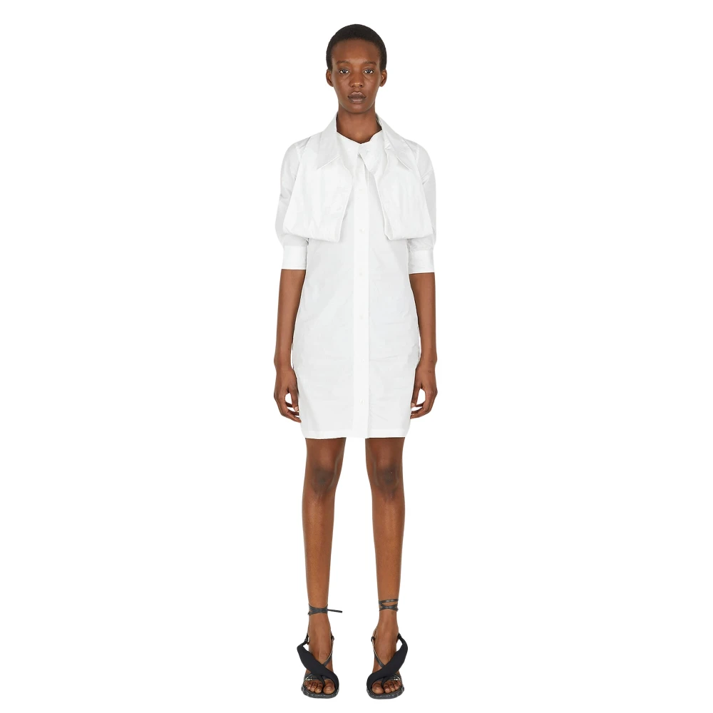 Lourdes Donna Bianco - Abito Chemisier Con Colletto Allungato - Dresses - L