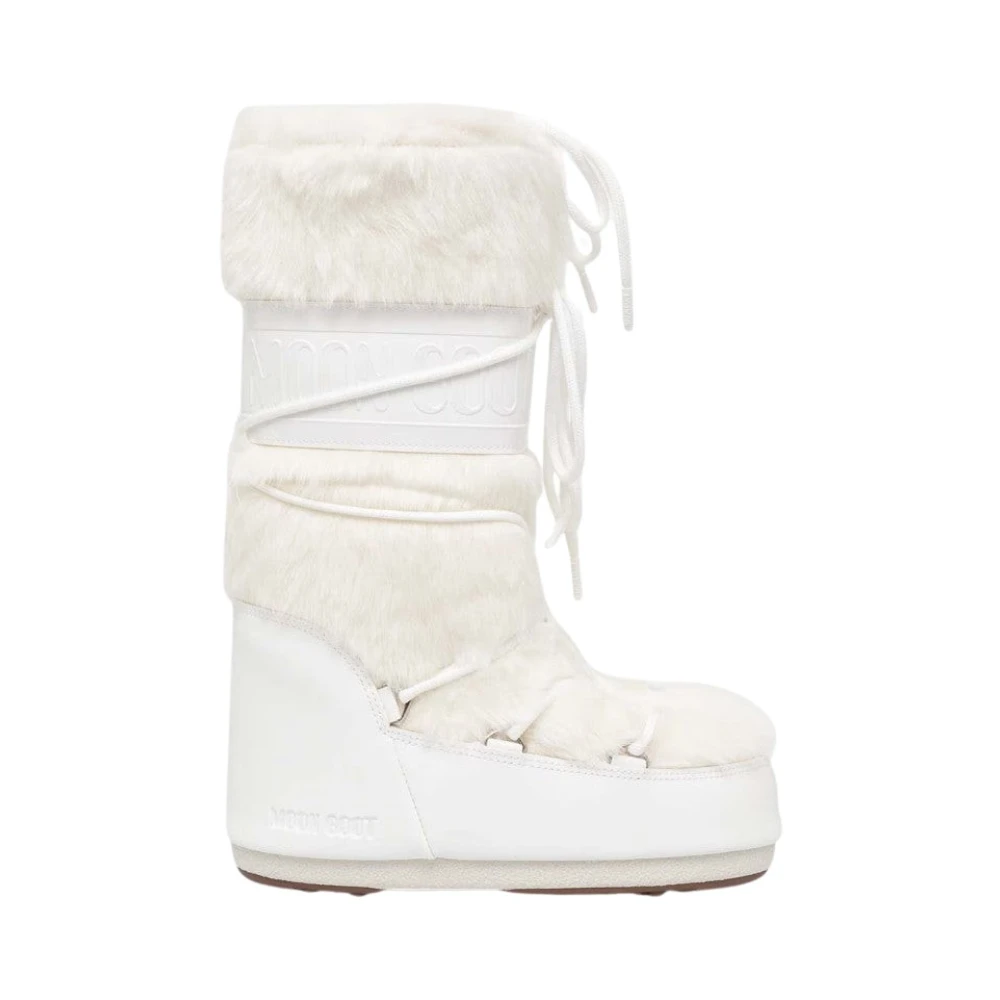 Moon Boot Unisex Bianco Mb Icon Faux-Fur Boots - Boots Eu 42 - 44 - Immagine 4