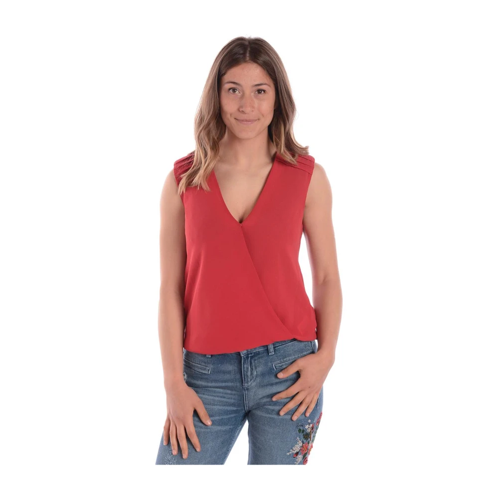 Liu Jo Mujer Rojo - Top Sin Mangas Con Estampado Floral - Tops - L- Top Sin Mangas Con Estampado Floral
