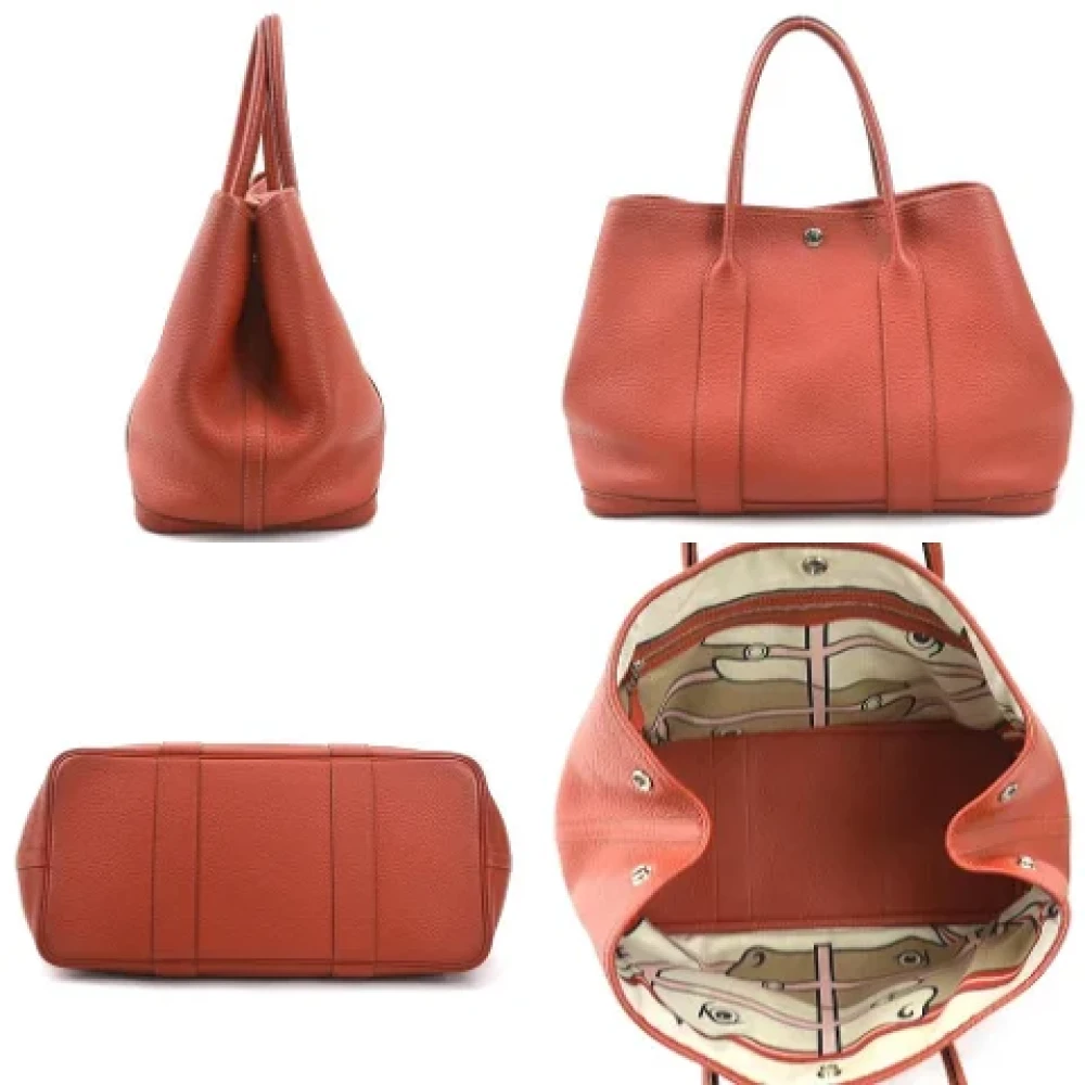 Hermès Vintage Pre-owned Leather handbags Red Dames