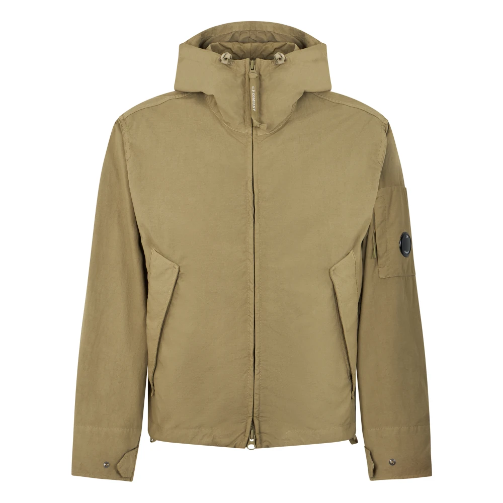 C.p. Company Men's Green Twill Jacket With Built-In Vest - Light Jackets - L - Jackets