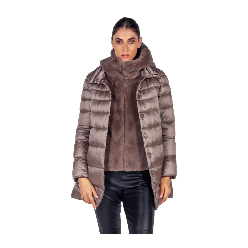 Emme DI Marella Beige Toscana Gewatteerde Jas Beige Dames