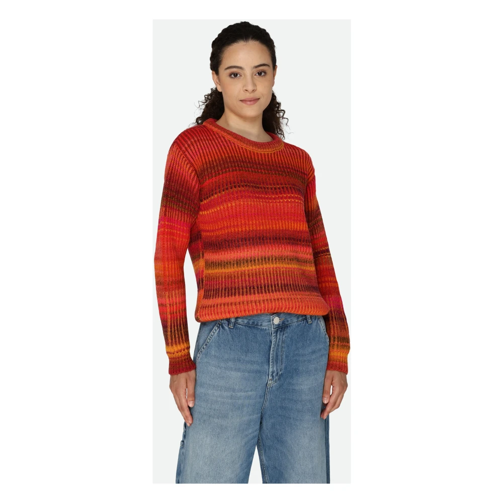 PATRIZIA PEPE Oranje Trui Ronde Hals Lange Mouwen Multicolor Dames
