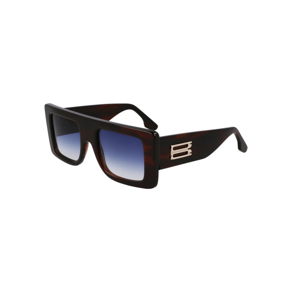 Victoria Beckham Women's Brown Acetate Square Frame Sunglasses