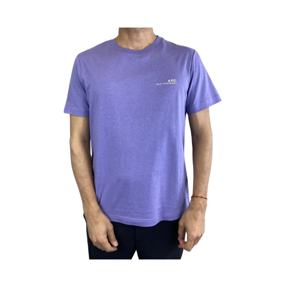 A.p.c. Paarse T-shirt met korte mouwen Purple Heren