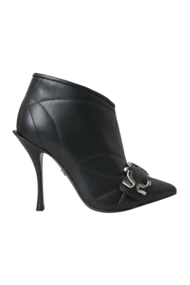 Quiltade Läder Stiletto Stövlar