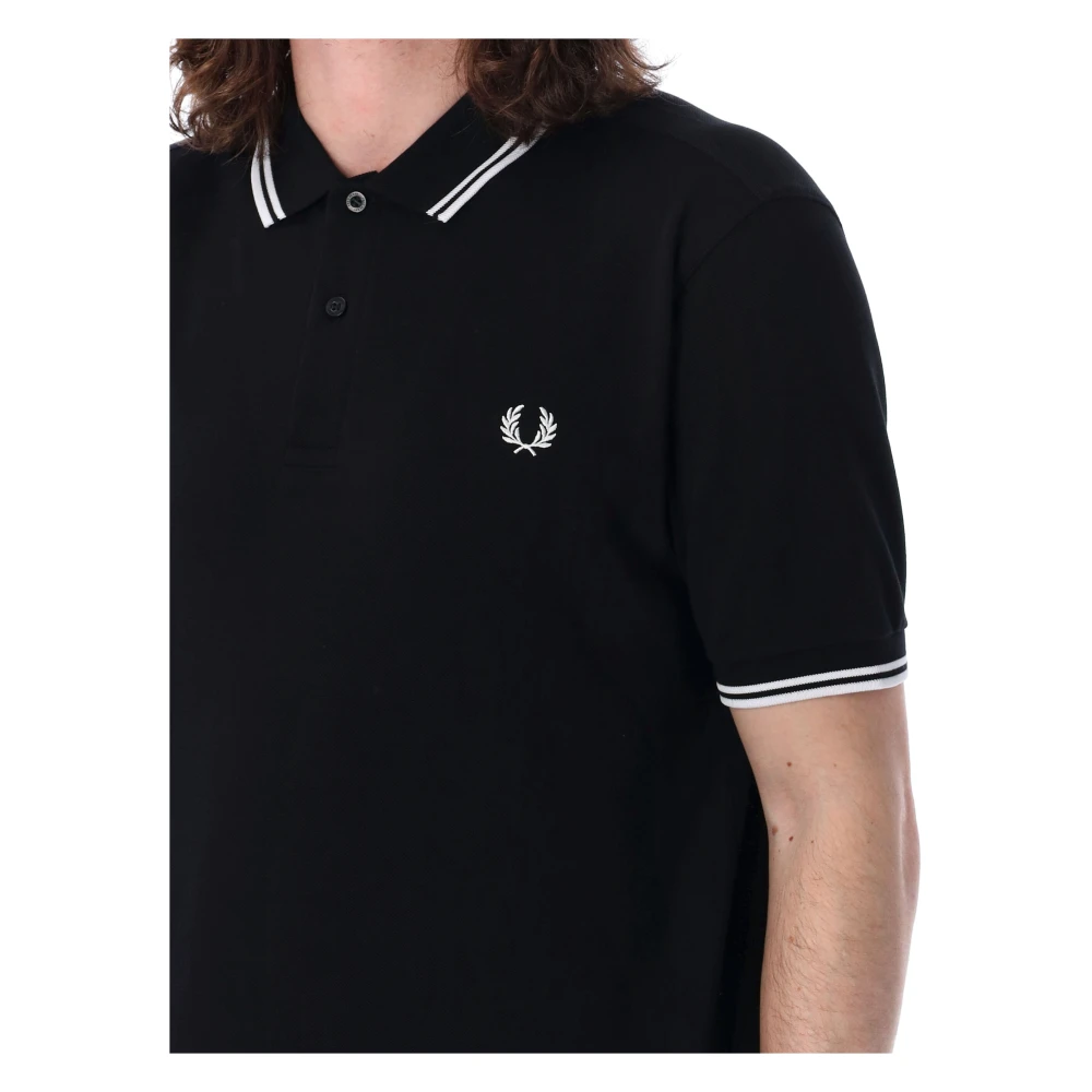 Fred Perry Klassieke Twin Tipped Polo Shirt Black Heren