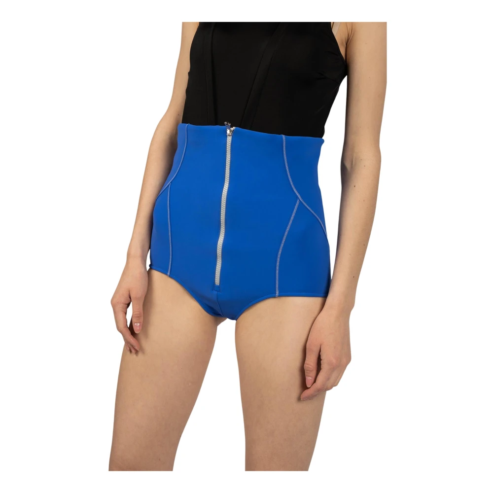 Patrizia Pepe Vrouw Blauw Shorts Met Ritssluiting