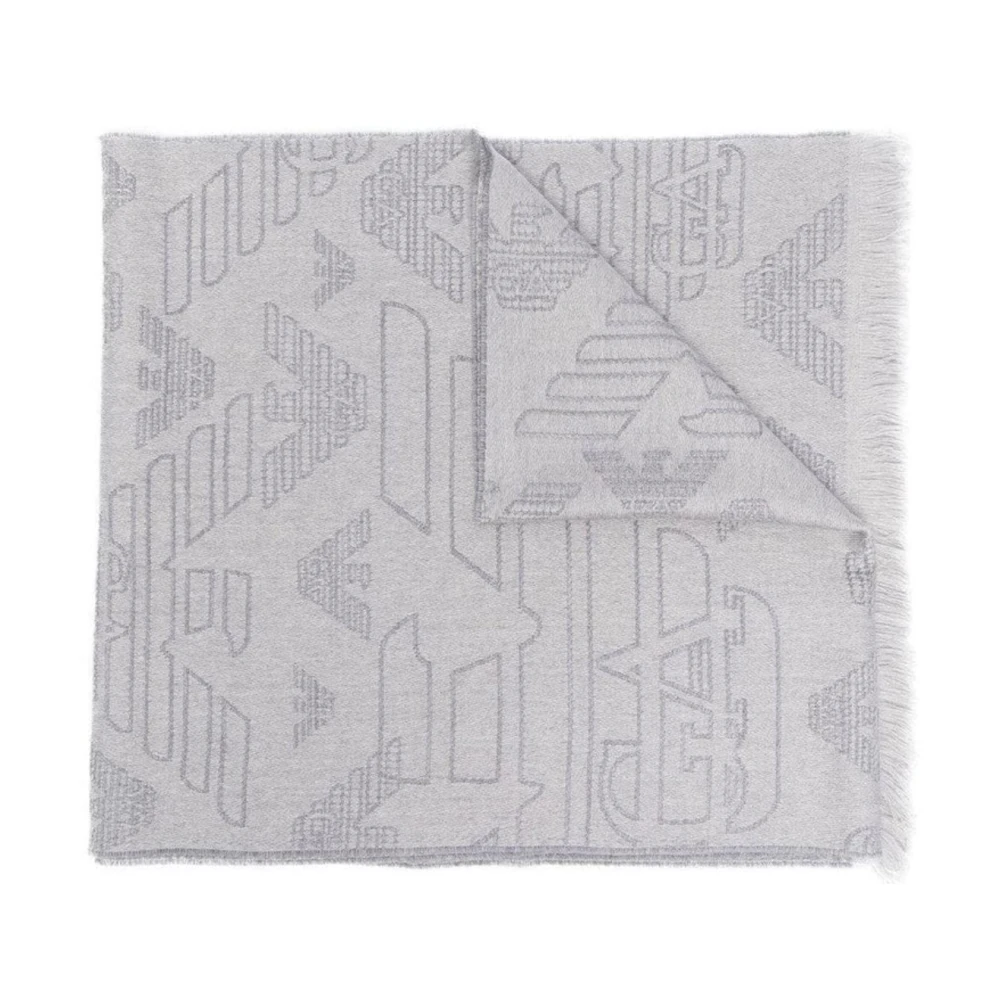 Emporio Armani Men's Grey Scarves & Shawls Style