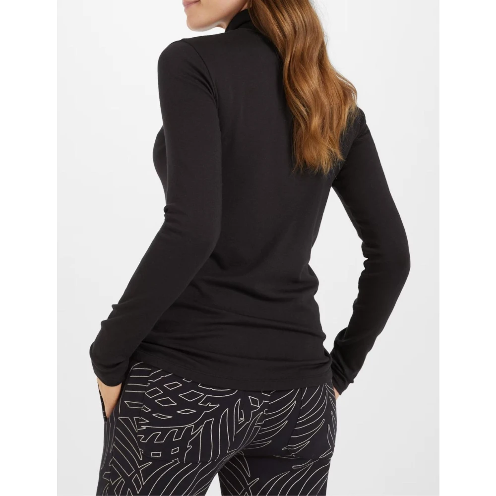 Juvia Modal en katoenen shirt met hoge hals Black Dames