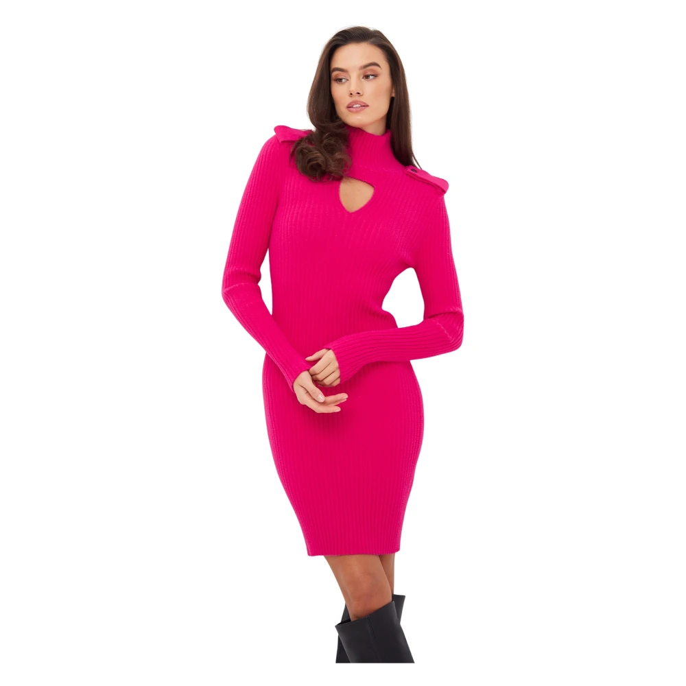 Cesare Gaspari CG Gebreide Jurk Fuchsia Pink Dames