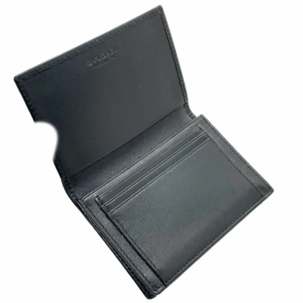Bvlgari Vintage Pre-owned Canvas wallets Gray Dames