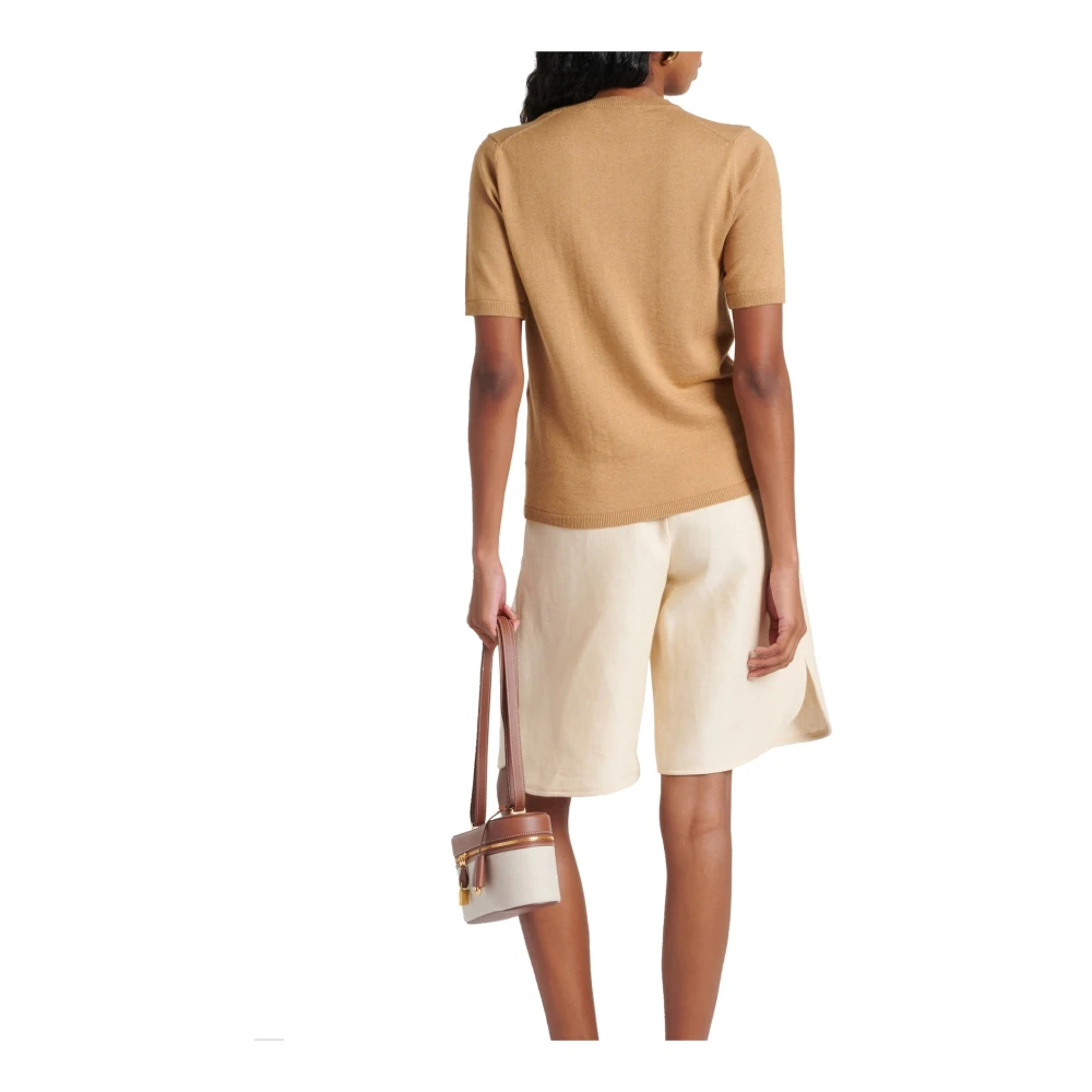 Max Mara Warren Zijde Kasjmier Trui Vrouwen Brown Dames
