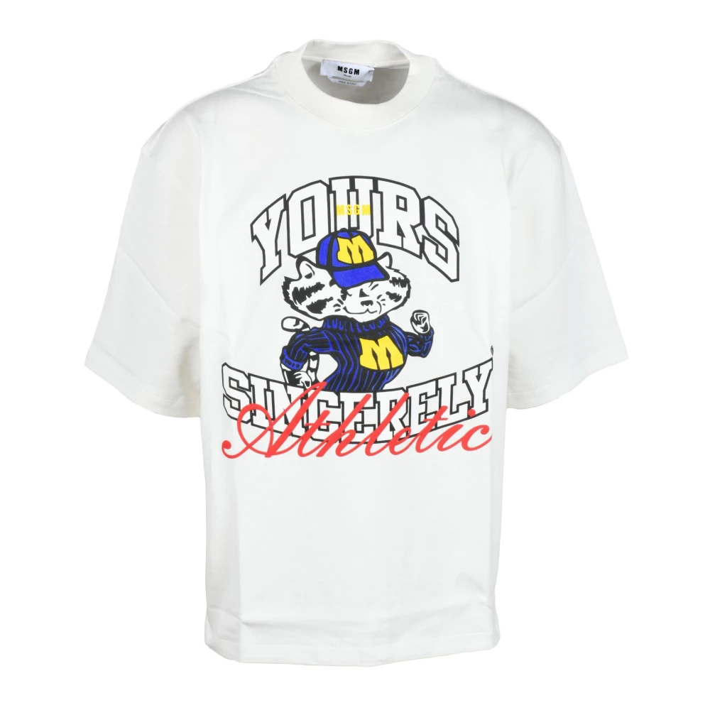 Msgm - Tops > T-Shirts - Beige - Msgm - Modalova