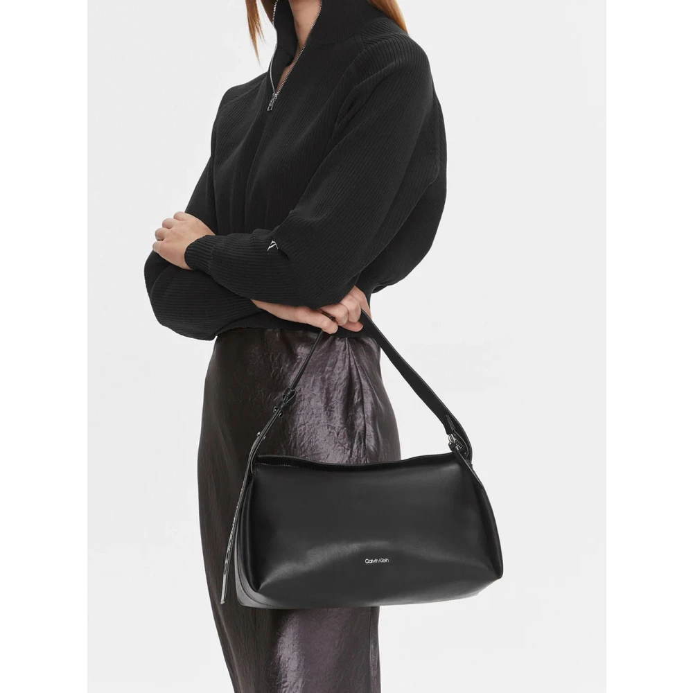 Calvin Klein Zwarte Schoudertas voor Vrouwen Black Dames