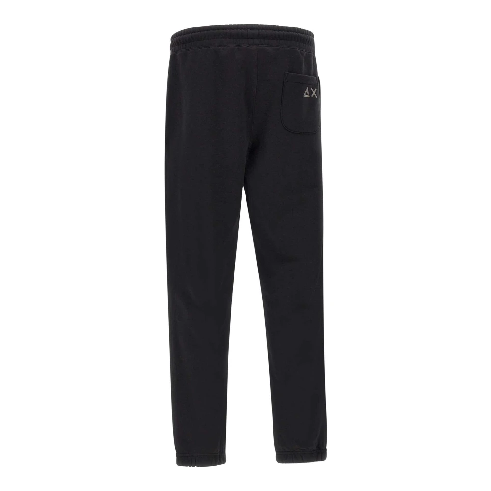 Sun68 Zwarte katoenen jogger met elastische tailleband Black Heren
