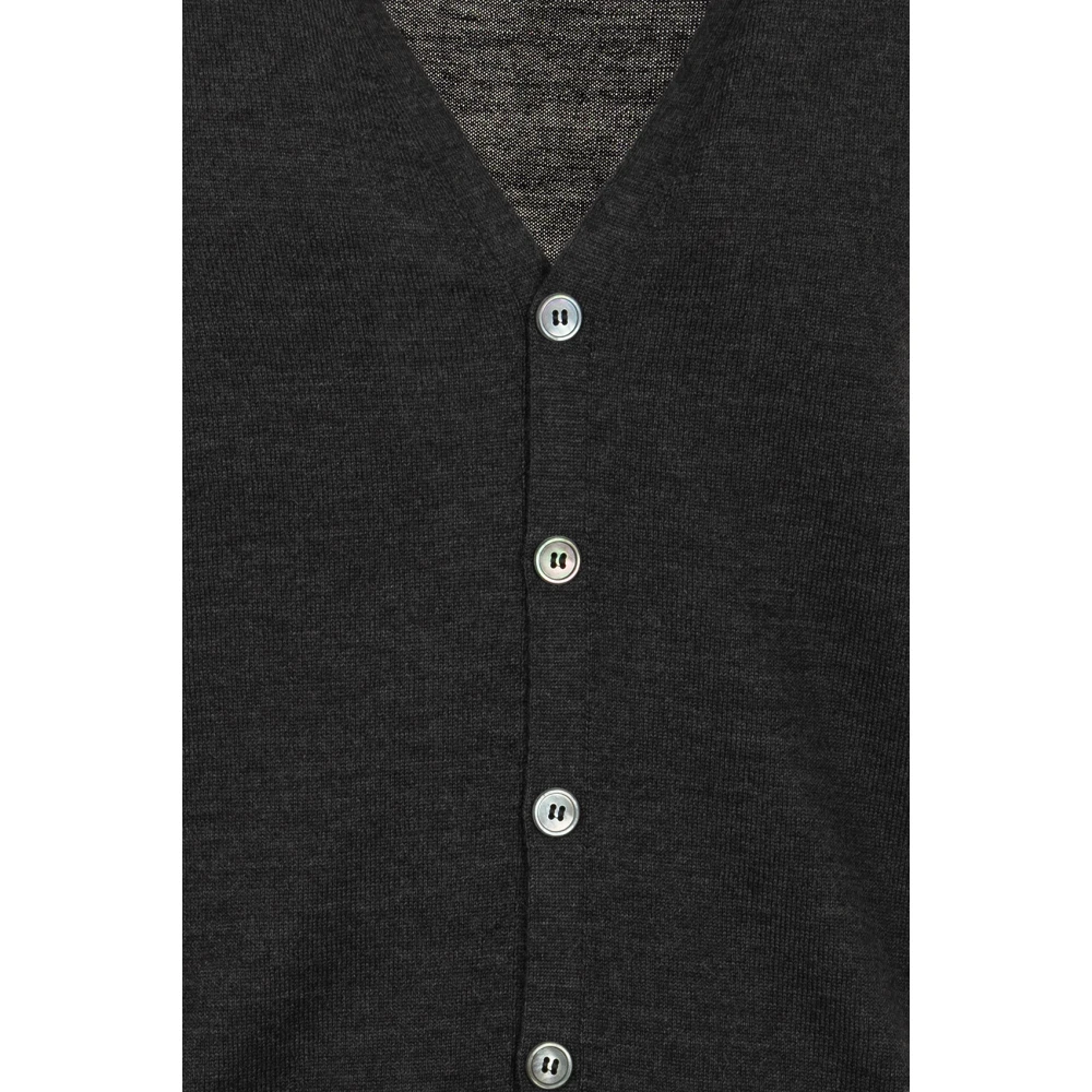 Gran Sasso Antraciet Sweater Vest Gray Heren