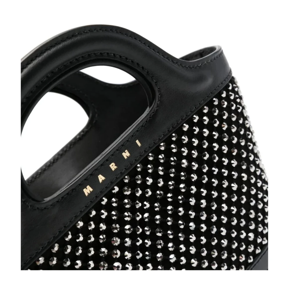 Marni Tropicalia Micro Schoudertas Kristalversiering Black Dames